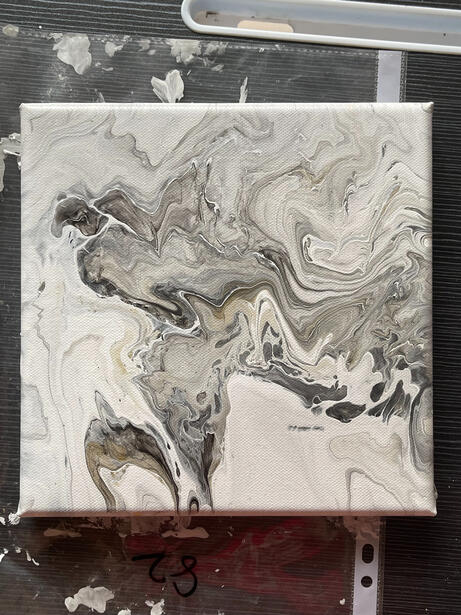 Acrylic pouring art