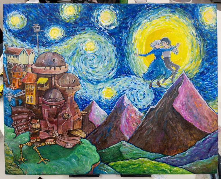 Acrylic painting on 16x20 canvas