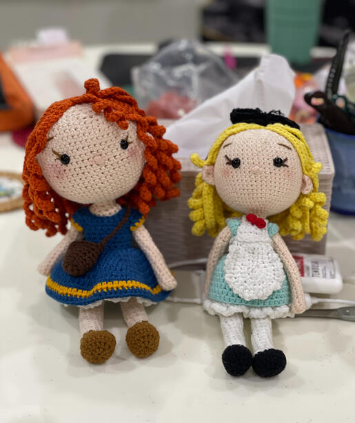 Merida and Alice Amigurumi